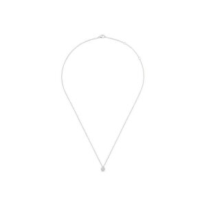 De Beers Wedding day jewellery Aura pear-shaped diamond pendant 45 cm