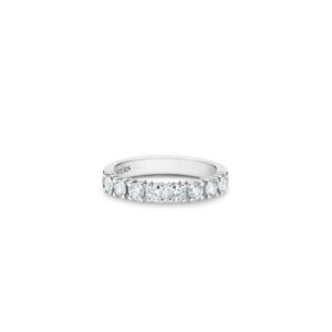 De Beers Eternity Bands DB Classic half eternity band in platinum