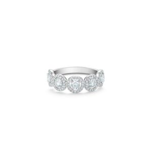 De Beers Eternity Bands Aura half eternity band in platinum