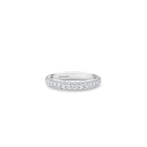 De Beers Eternity Bands DB Darling half eternity band in white gold