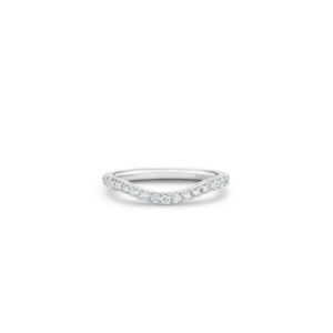 De Beers Wedding bands DB Classic half eternity shaped band in platinum
