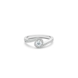 De Beers Engagement rings Caress round brilliant diamond ring in platinum