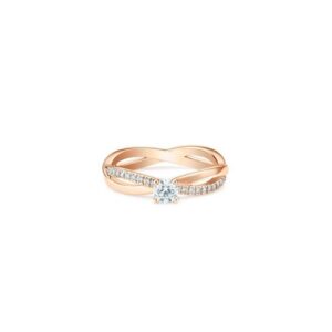 De Beers Engagement rings Infinity round brilliant diamond ring in rose gold