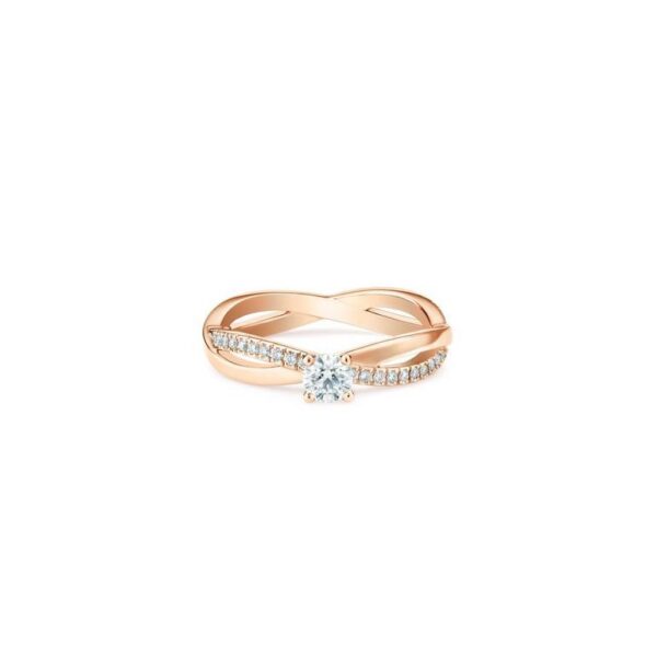 De Beers Engagement rings Infinity round brilliant diamond ring in rose gold
