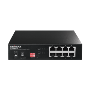 EDIMAX SWITCH: 8- PORT FAST ETHERNET SWITCH WITH 4+4 POE+PORTS (60W) 802.3AT & DIP SWITCH EXTEND POE TO 200MTRS,QOS,FANLESS,EXTERNAL PSU
