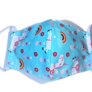 Pikkaboo Washable Mask - Unicorn Blue Love mini Kids
