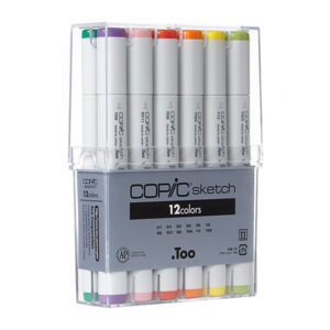 Copic Sketch 12pc Colors sets including Black