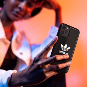 adidas SNAP Apple iPhone 12 / 12 Pro Trefoil Case - Back cover w/ Trefoil Design, Scratch & Drop Protection w/ TPU Bumper, Wireless Charging Compatible - Black - Image 3