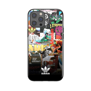 adidas SNAP Apple iPhone 12 Pro Max Graphic Case - Back cover w/ Trefoil Design, Scratch & Drop Protection w/ TPU Bumper, Wireless Charging Compatible - Colourful