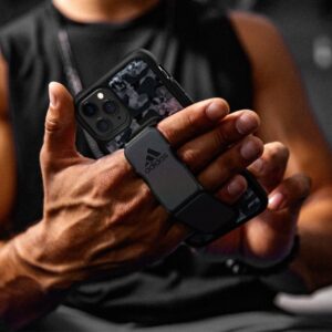 adidas SPORT Apple iPhone 12 Mini Camo Grip Case - Back cover w/ Grip or Stand, Scratch & Drop Protection w/ TPU Bumper, Wireless Charging Compatible - Black - Image 3