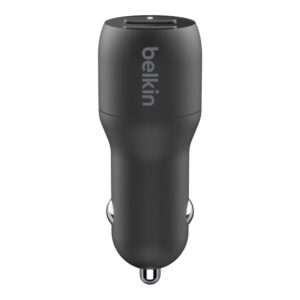 BELKIN Boost Charge Dual USB-A Car Charger 24W + 1Meter Lightning to USB-A Cable - Black - Image 3