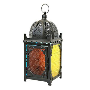 Ramadan Classic Metal Fanoos Candle Holder - Black