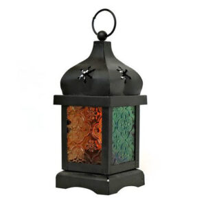 Ramadan Classic Metal Fanoos Candle Holder - Black