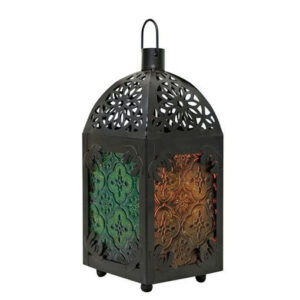 Ramadan Classic Metal Fanoos Candle Holder - Black
