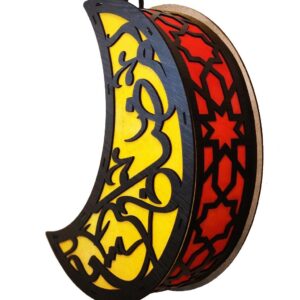 Ramadan Wooden Hilal Moon Led Light