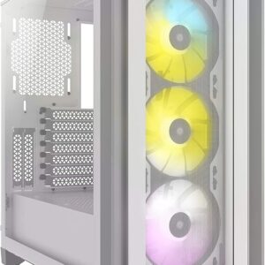 iCUE 4000X RGB Tempered Glass Mid-Tower, White - Image 1