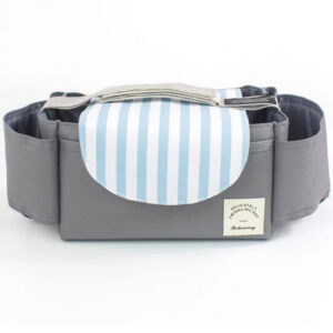 HookandHoop Universal Waterproof Stroller Organizer - Blue Stripes