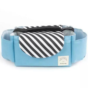 HookandHoop Universal Waterproof Stroller Organizer - Black Slash