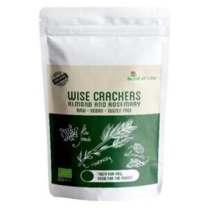Seed of Life - Organic Raw Vegan Gluten-free crackers - Almond and Rosemary 50g