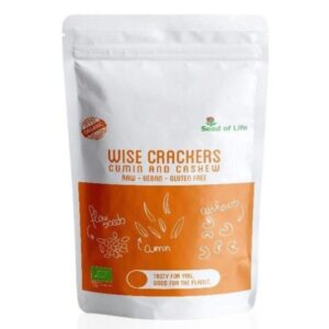 Seed of Life - Organic Raw Vegan Gluten-free crackers - Cumin and Cashews 50g
