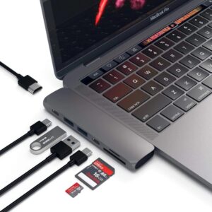 SATECHI Aluminum Type-C Pro Hub Adapter with 4K HDMI - Space Gray - Image 3