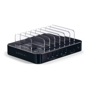 SATECHI 7-Port USB Charging Station Dock With Type-C Ports - Black - Image 3