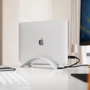 TWELVE SOUTH BookArc Vertical Macbook Stand 2020 - Silver - Image 3