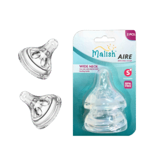 Malish - Wide Neck Soft Nipples Variable Flow - 2 Pcs